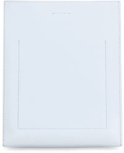 Calvin Klein Leather Crossbody Bag In Grey