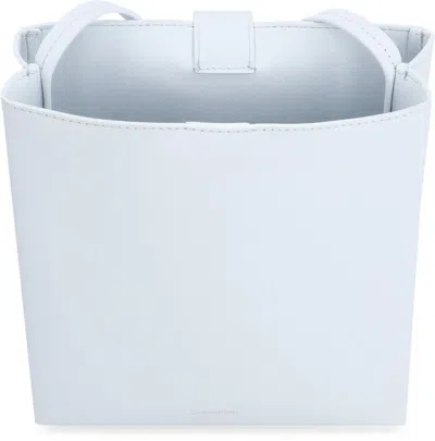 Calvin Klein Leather Crossbody Bag In Grey