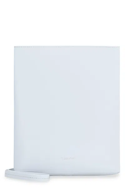 Calvin Klein Leather Crossbody Bag In Grey