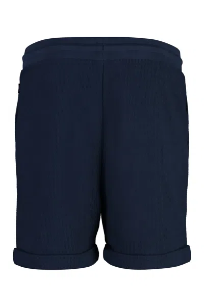 Shop Hugo Boss Cotton Bermuda Shorts In Blue