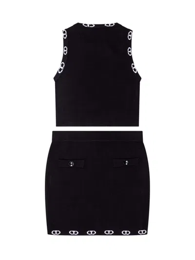 Shop Twinset Top And Skirt Set In Black
