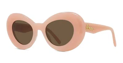 Shop Loewe Lw40112i - Shiny Pink Sunglasses