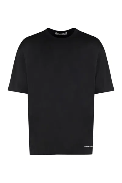 Shop Comme Des Garçons Cotton Crew-neck T-shirt In Black