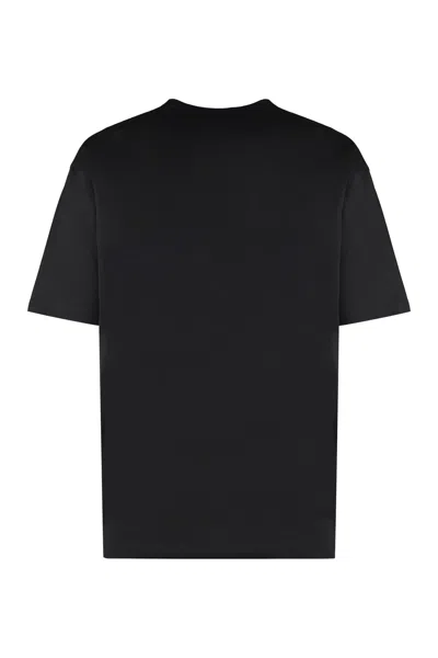 Shop Comme Des Garçons Cotton Crew-neck T-shirt In Black