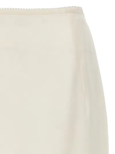 Shop N°21 Silk Midi Skirt In White