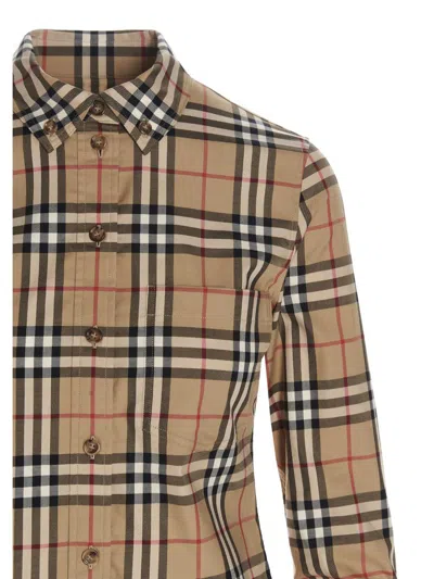 Shop Burberry 'lapwing' Shirt In Beige