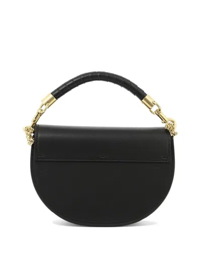 Shop Chloé "marcie" Chain Flap Bag In Black