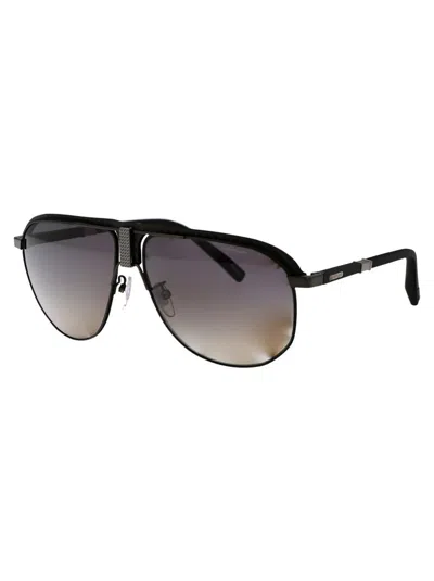 Shop Chopard Sunglasses In K56p Bachelite C/parti Nero Opaco