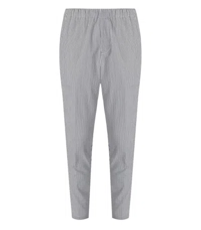 Shop Cruna Burano Blue And White Striped Trousers