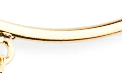 Shop Argento Vivo Sterling Silver Bead Dangle Hoop Earrings In Gold