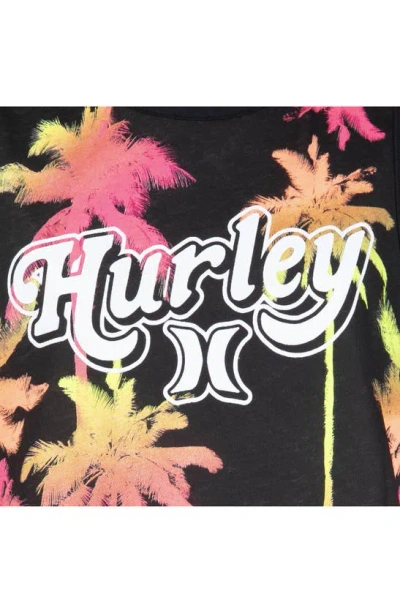 Shop Hurley Kids' Palms Graphic Tank Top In Black