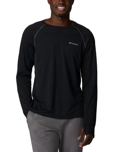 Shop Columbia Sportswear Mens Omni-shade Fitness Pullover Top In Black
