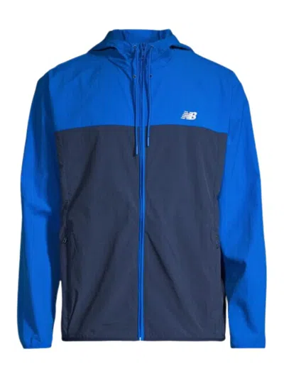 Shop New Balance Athletics Woven Jacket Clothing In Blue