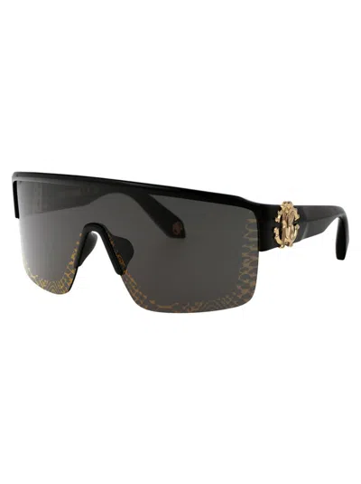 Shop Roberto Cavalli Sunglasses In Z42l Black Totale