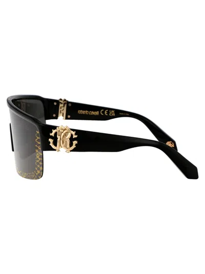 Shop Roberto Cavalli Sunglasses In Z42l Black Totale