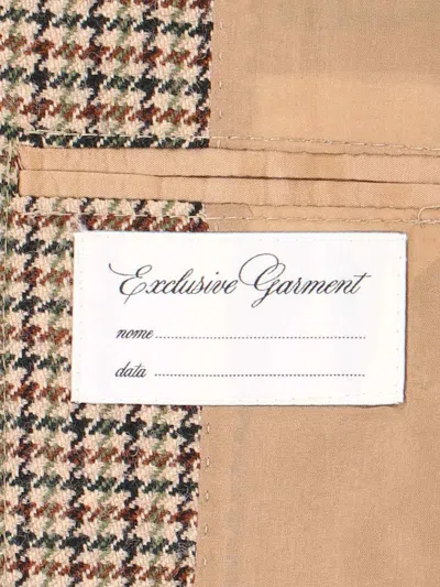 Tagliatore Checked Blazer Notched Lapel In Brown