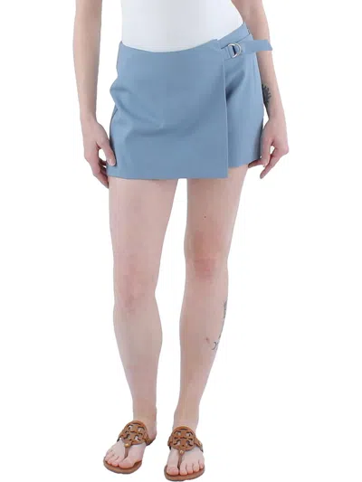 Shop Rag & Bone Sasha Womens Wool Bend Mini Skort In Blue