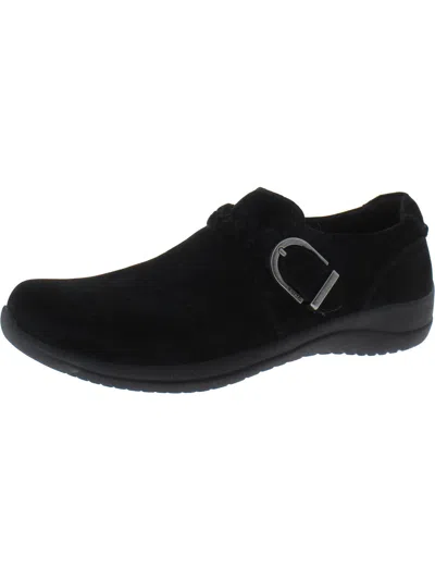 Shop Earth Farage Womens Leather Lifestyle Slip-on Sneakers In Black