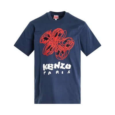 Shop Kenzo Drawn Varsity Classic T-shirt