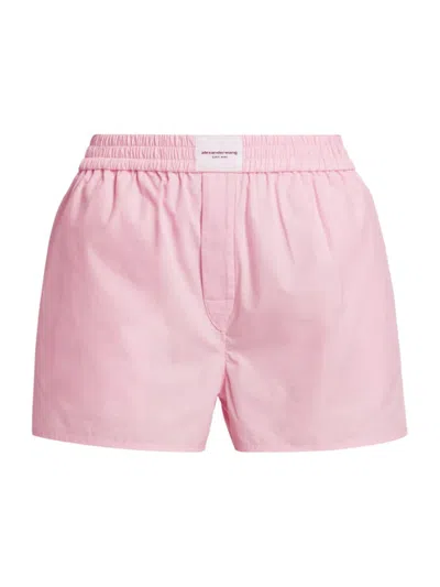 Shop Alexander Wang T Women's Classic Boxer Shorts In Light Pink