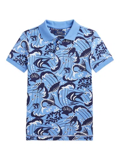 Shop Polo Ralph Lauren Little Boy's & Boy's Graphic Cotton Polo Shirt In Sun Sea Reef Print