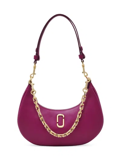 Shop Marc Jacobs Women's The Curve Leather Shoulder Bag In Lipstick Pink