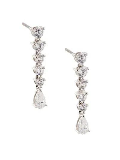 Shop Saks Fifth Avenue Women's 14k White Gold & 1.50 Tcw Lab-grown Diamond Drop Earrings