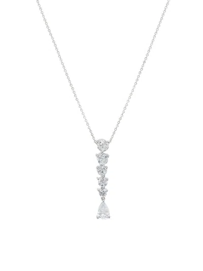 Shop Saks Fifth Avenue Women's 14k White Gold & 1.50 Tcw Lab-grown Diamond Pendant Necklace