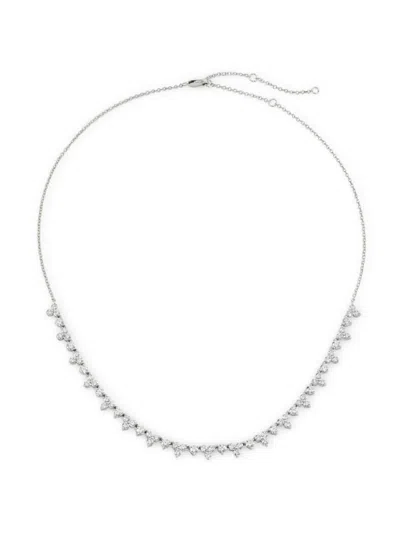Shop Saks Fifth Avenue Women's 14k White Gold & 4.00 Tcw Lab-grown Diamond Necklace