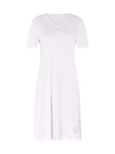 Shop Hanro Women's Michelle Short-sleeve Nightgown In White