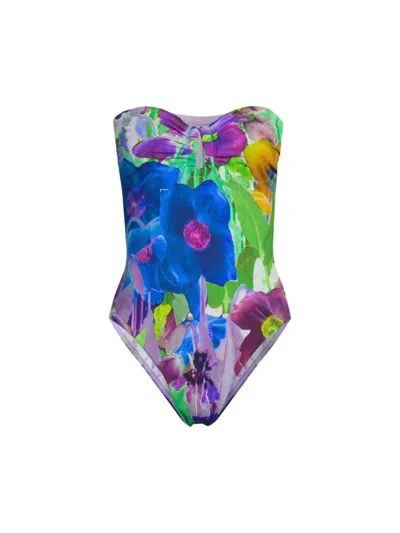 Shop Kobi Halperin Women's Hailey Floral One-piece Swimsuit In Lavendar Multi