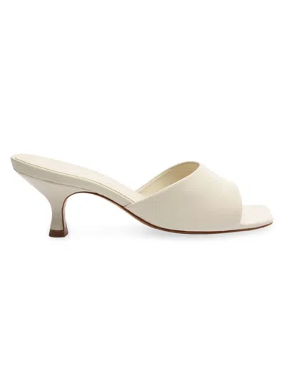 Shop Schutz Women's Dethalia 63mm Leather Sandals In Pearl