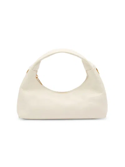 Shop Off-white Women's Arcade Leather Shoulder Bag In White