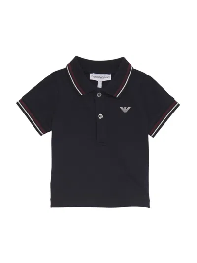 Shop Emporio Armani Baby Boy's Logo Polo Shirt In Navy