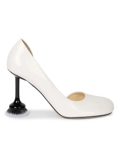 Shop Loewe Women's Toy Brush Patent Pumps In Almost Optic