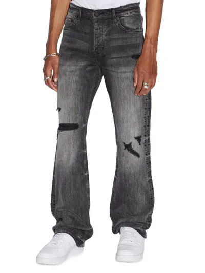 Shop Ksubi Men's Bronko Stretch Bootcut Jeans In Black
