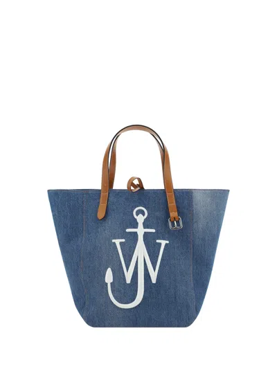 Shop Jw Anderson J.w. Anderson Tote Shoulder Bag In Blue/white