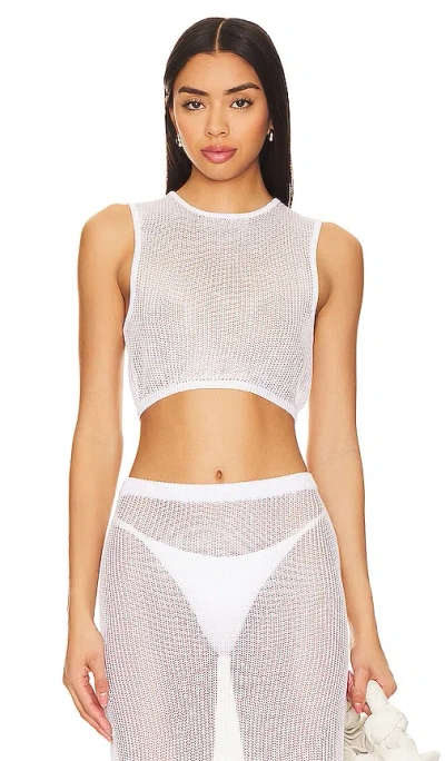 Shop Camila Coelho Anette Sheer Top In White