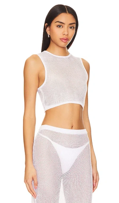 Shop Camila Coelho Anette Sheer Top In White