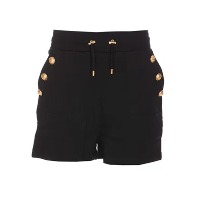 Shop Balmain 6 Buttons Shorts In Black