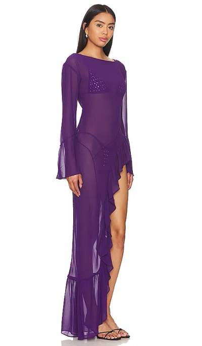 Shop Camila Coelho Vero Maxi Dress In Purple