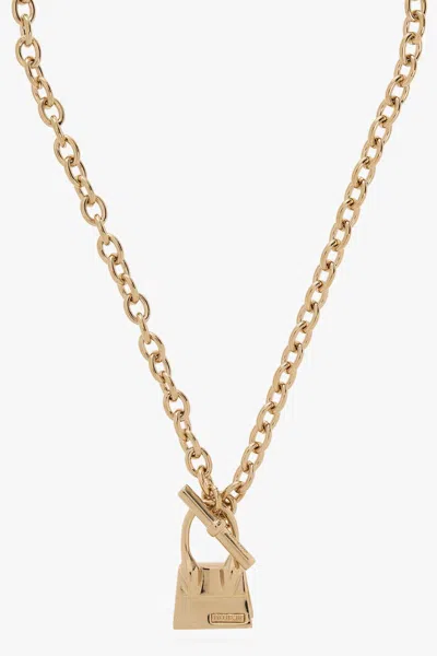 Shop Jacquemus Necklace With Charm In Gold