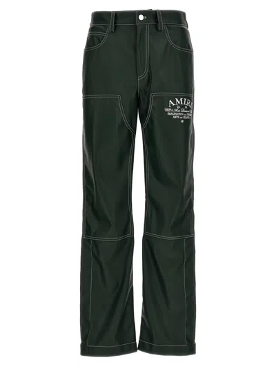Shop Amiri Carpenter Pants In Green