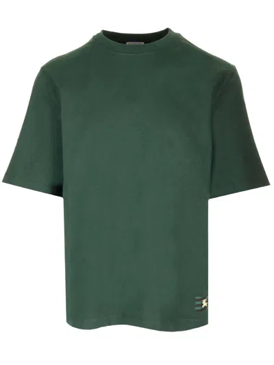 Shop Burberry Jersey T-shirt In Green