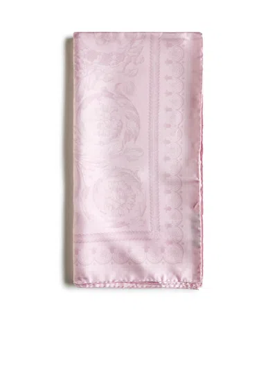 Shop Versace Scarf In Pale Pink
