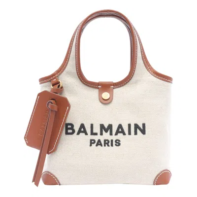 Shop Balmain Mini B-army Hand Bag In White