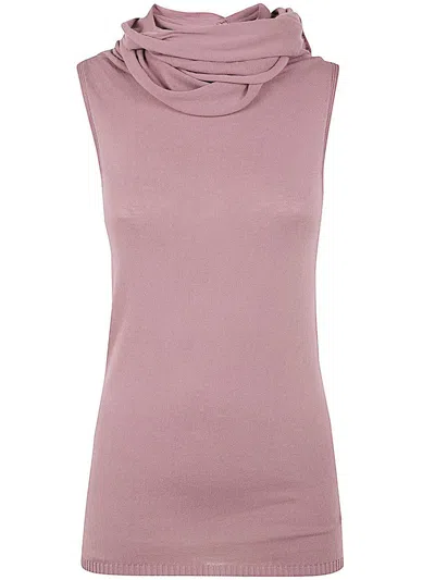 Shop Rick Owens Knitted Sleeveless Top In Pink