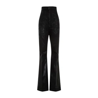 Shop Rick Owens Dirt Bolan High Waist Trousers In Black