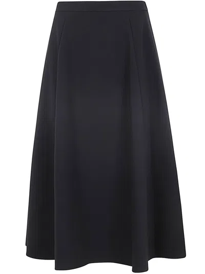 Shop Theory Straight Hem Midi Skirt In Black