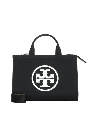 Shop Tory Burch Ella Logo Printed Tote Bag In Black
